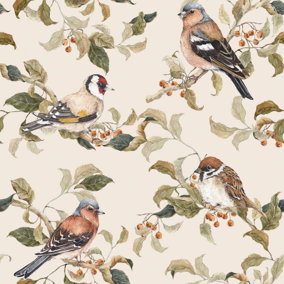 Dekornik Birds Autumn Wallpaper Sample