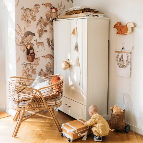 Dekornik Autumn Forest With Animals Wallpaper feature wall in nursery