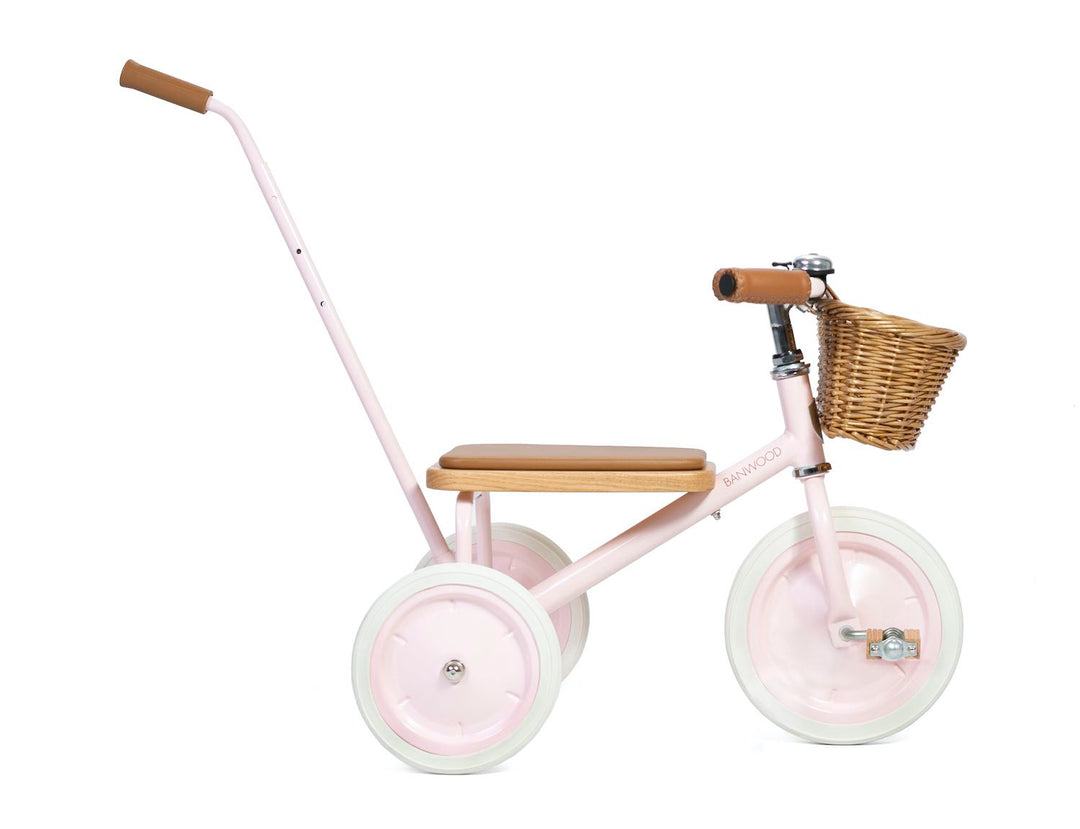 Pink Banwood Trike with push bar