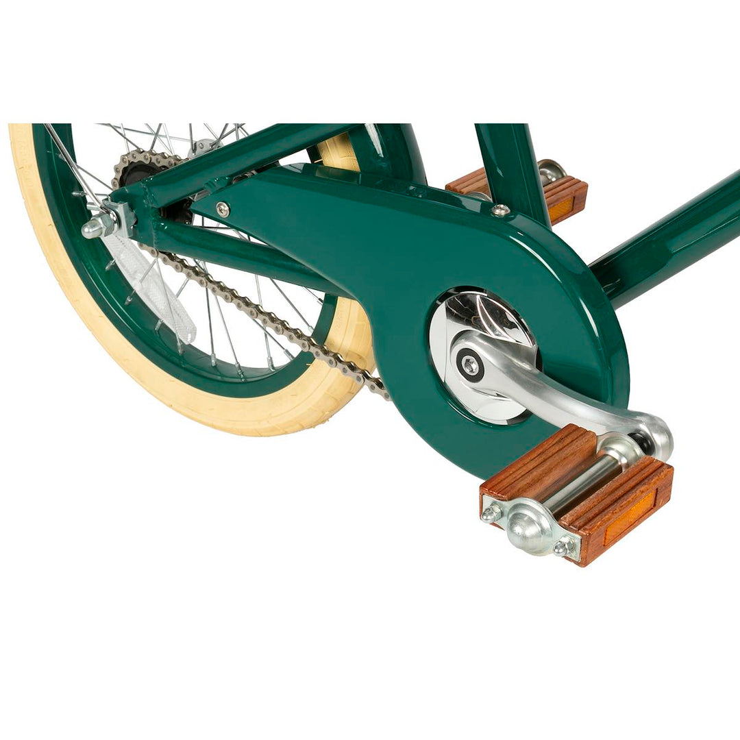 Green Banwood Classic Bicycle peddle and chain