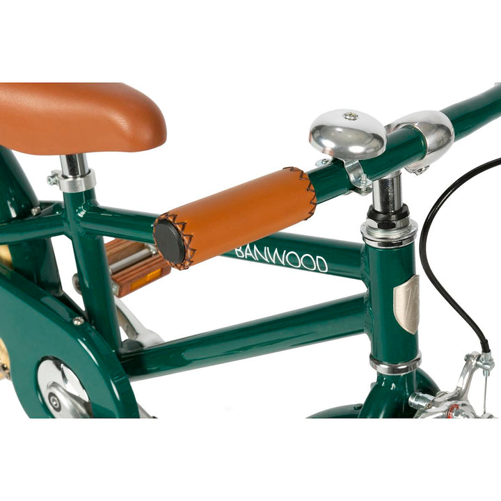 Green Banwood Classic Bicycle handlebar and grips