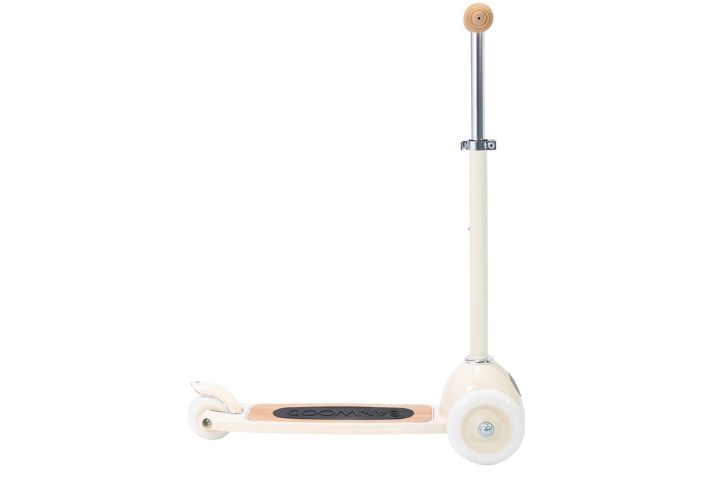 Side view of cream Banwood Scooter 
