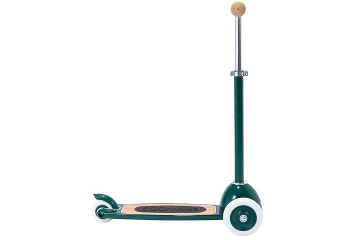 Side view of green Banwood Scooter 