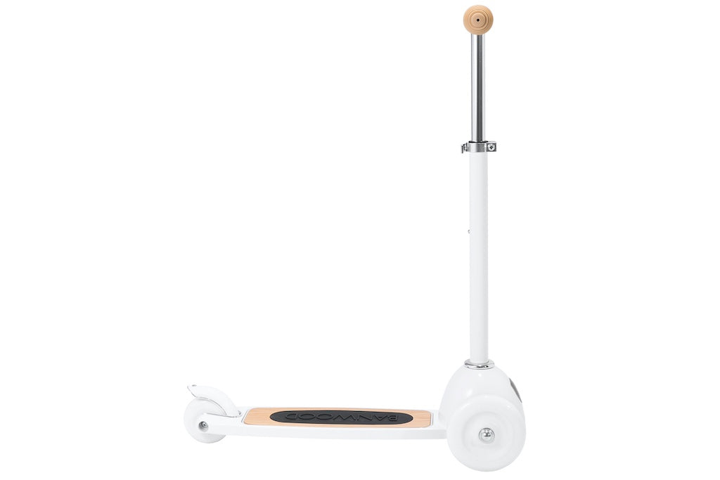 Side view of white Banwood Scooter 