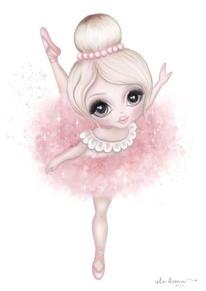 Isla Dream Prints Bella The Ballerina Print in Pink