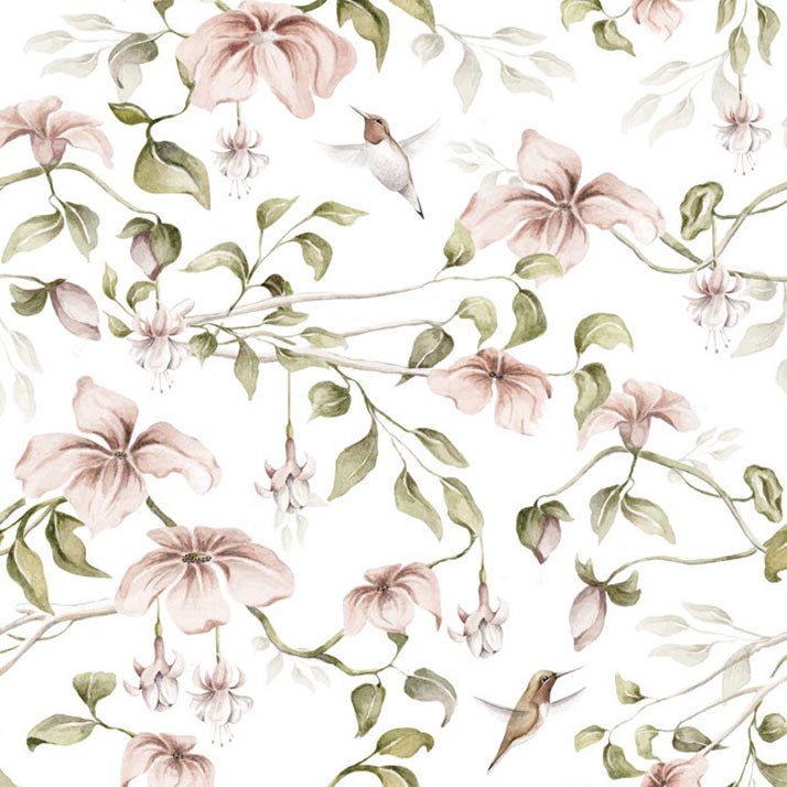 Dekornik Between The Paradise Trees White Wallpaper Sample