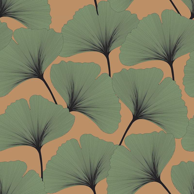 Dekornik CLASSIC Big Gingko Pattern Colours Wallpaper