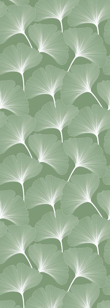 Dekornik CLASSIC Big Gingko Pattern Green Wallpaper stirp