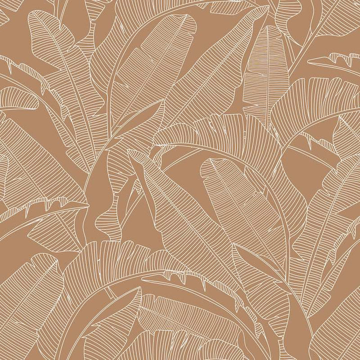 Dekornik CLASSIC Big Palm Leaves Cinnamon Wallpaper