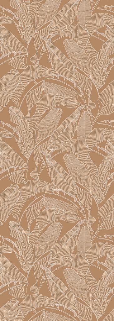Dekornik CLASSIC Big Palm Leaves Cinnamon Wallpaper strip
