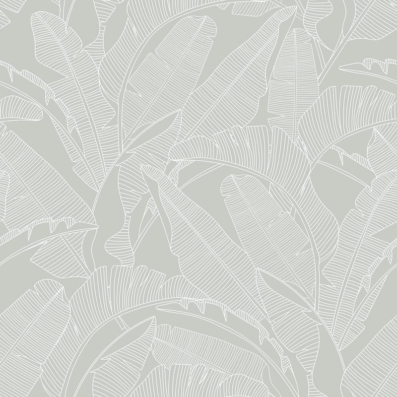 Dekornik CLASSIC Big Palm Leaves Grey Wallpaper