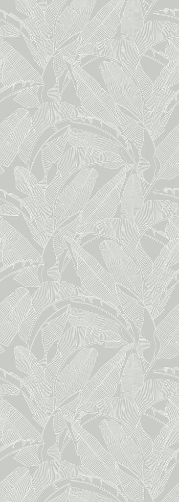 Dekornik CLASSIC Big Palm Leaves Grey Wallpaper strip