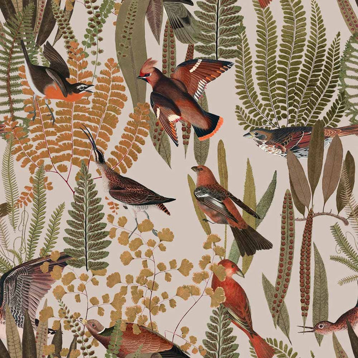 Dekornik Birds Bush Wallpaper Sample