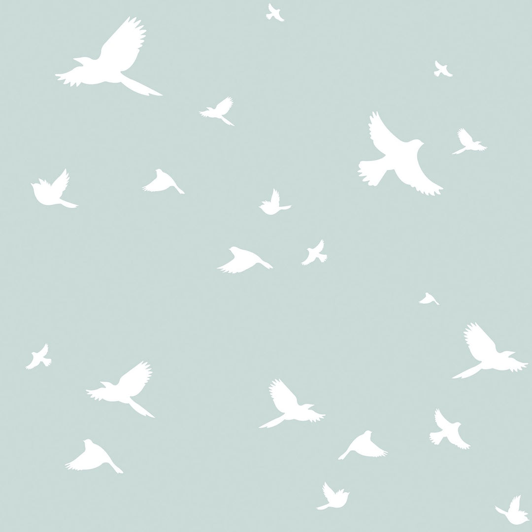 Dekornik SIMPLE Birds Light Blue Wallpaper Sample