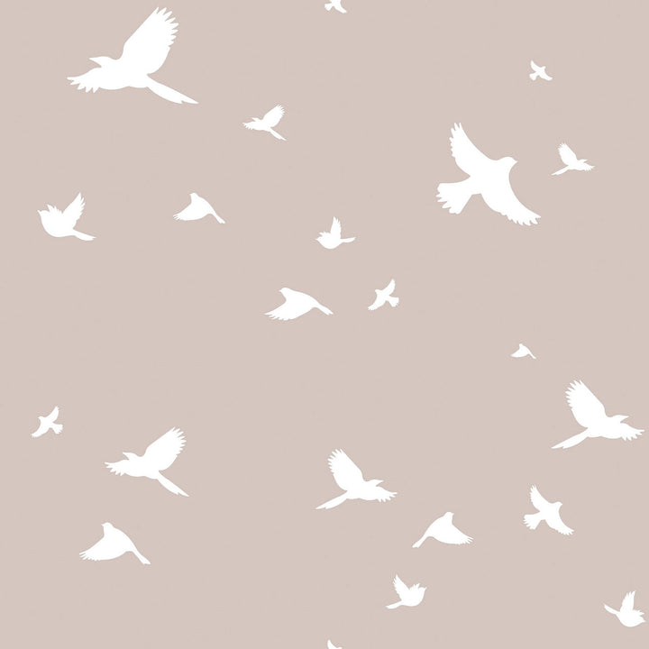 Dekornik SIMPLE Birds Powder Pink Wallpaper Sample