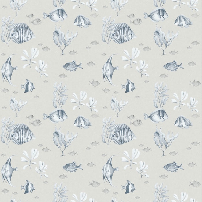 Dekornik Blue & Beige Fish Wallpaper