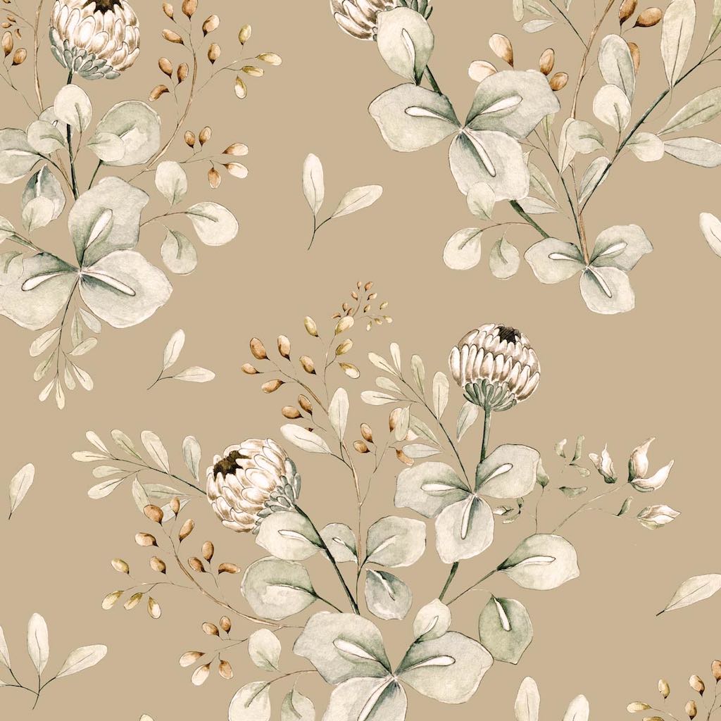 Dekornik Clover Beige Wallpaper Sample