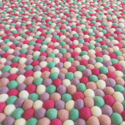 Winston & Grace Felt Ball Rug - Coconut Ice Splice