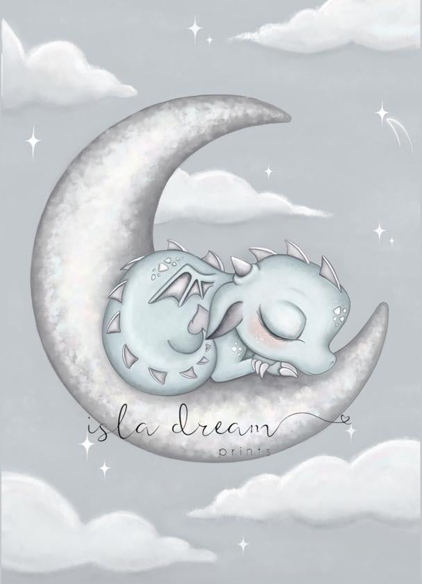 Isla Dream Prints Dex The Dragon Sleeping Print