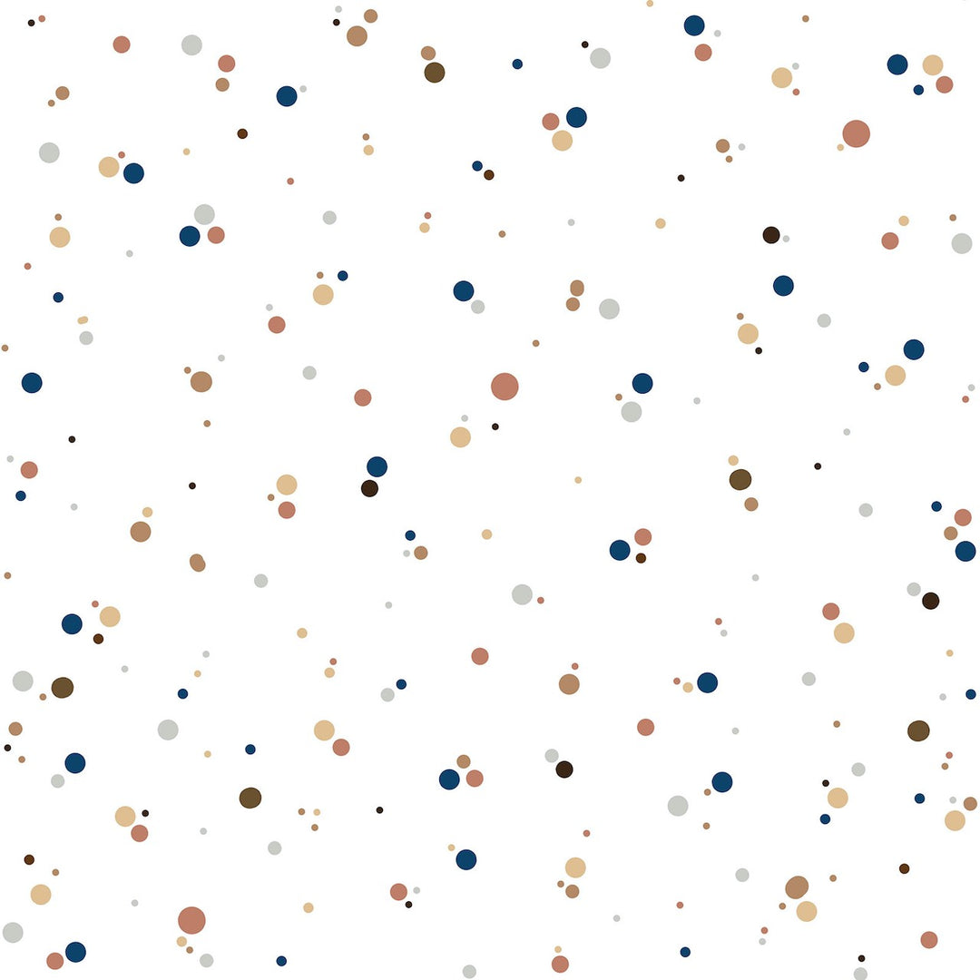 Dekornik SIMPLE Dots Minimini Cinnamon Blue Wallpaper