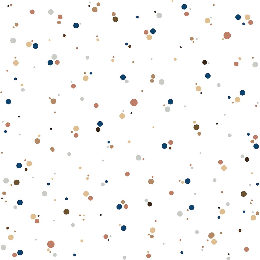 Dekornik SIMPLE Dots Minimini Cinnamon Blue Wallpaper Sample