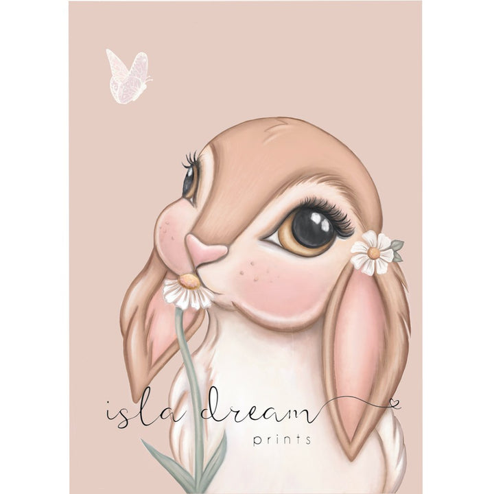 Isla Dream Prints Fawn Bunny Print - Nude Background