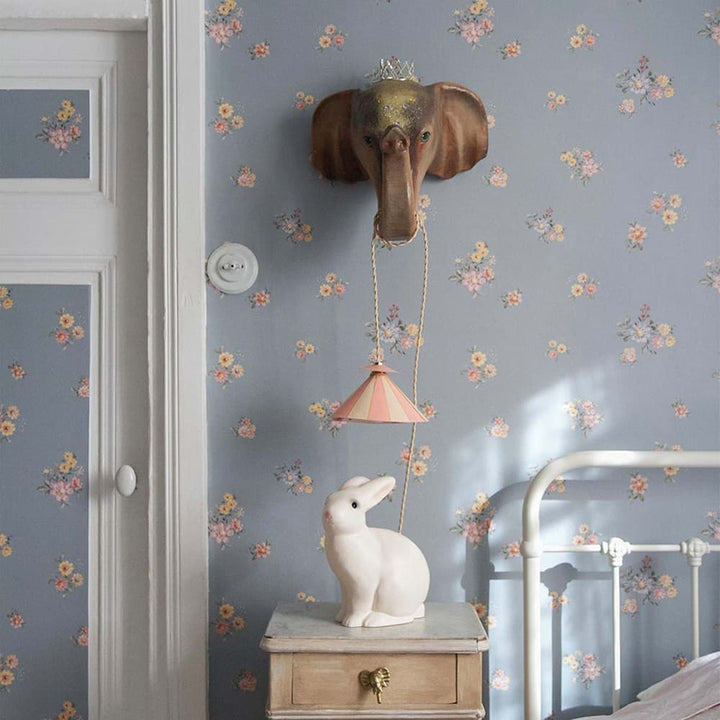 Dekornik Flowers Minimini Dark Wallpaper in child's bedroom