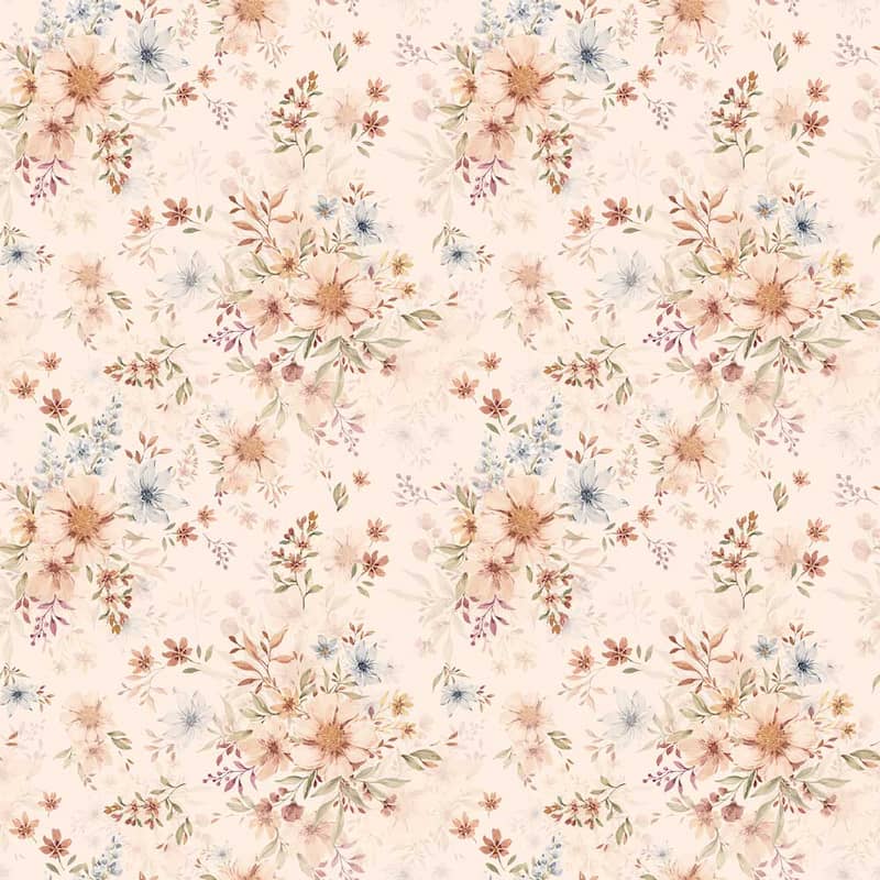 Dekornik Flowers With Orange Wallpaper