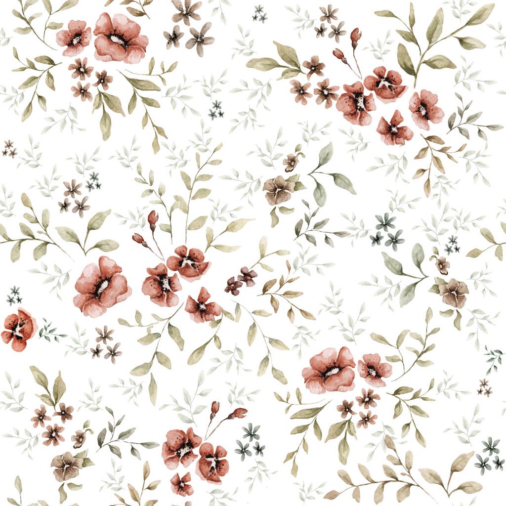 Dekornik French Folk White Wallpaper Sample