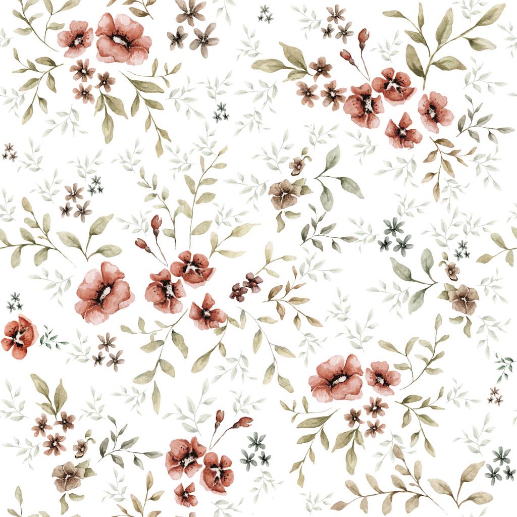 Dekornik French Folk White Wallpaper