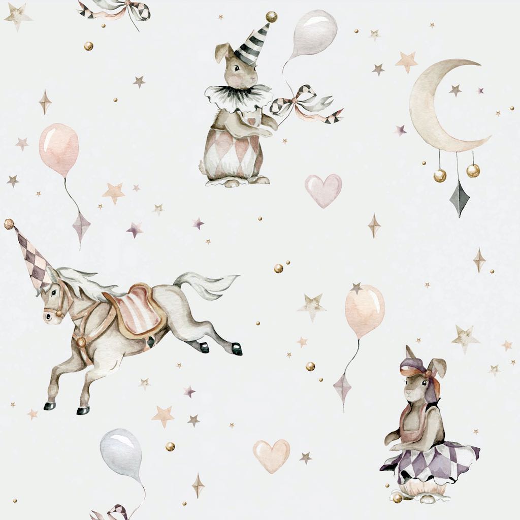 Dekornik Girl's Magic Wallpaper Sample - Grey
