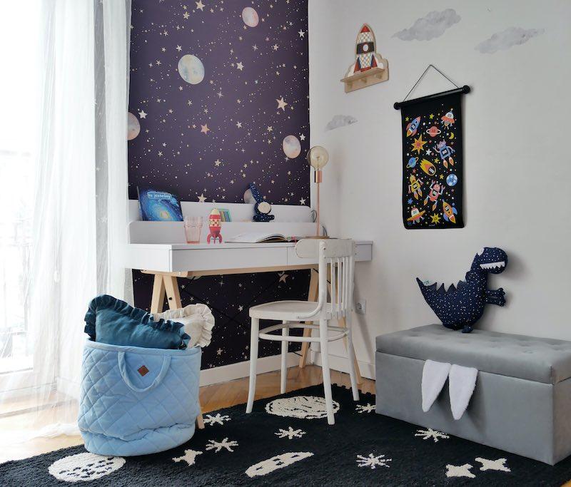 Dekornik Cosmos Wallpaper on bedroom wall