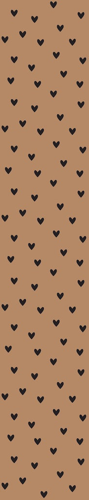 Dekornik SIMPLE Hearts Black & Cinnamon Wallpaper strip