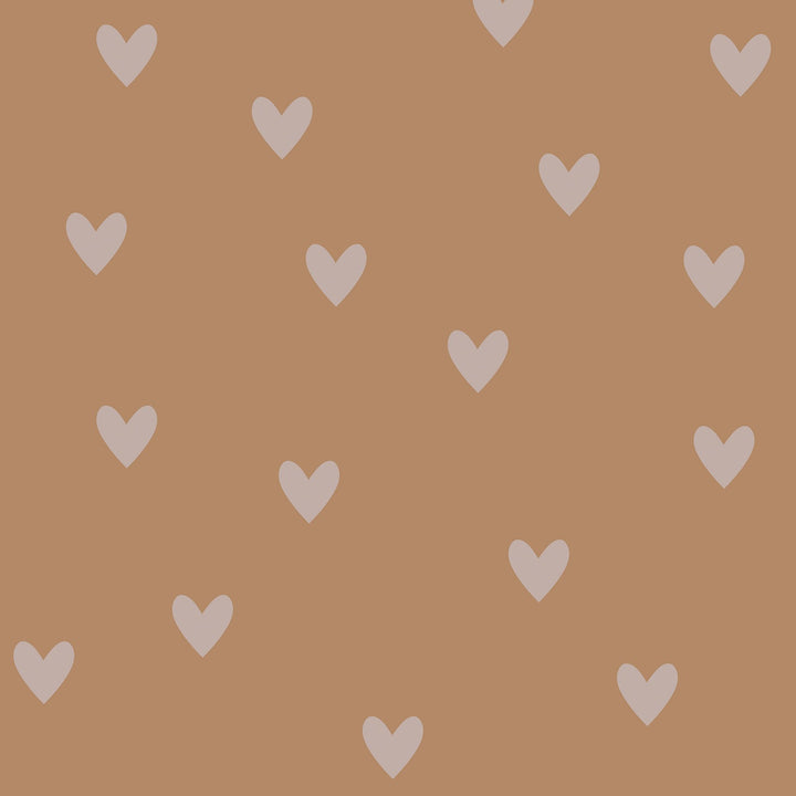 Dekornik SIMPLE Hearts Pink & Cinnamon Wallpaper