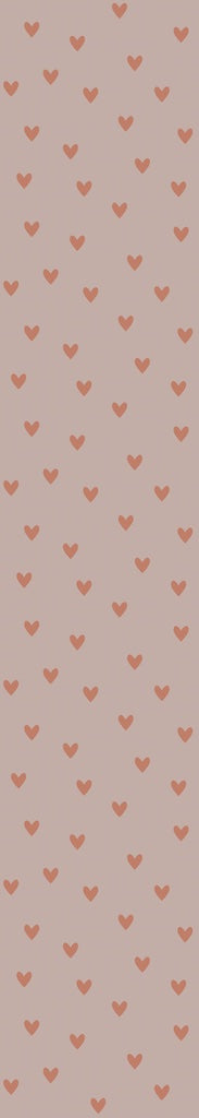 Dekornik SIMPLE Hearts Pink & Red Brick Wallpaper strip