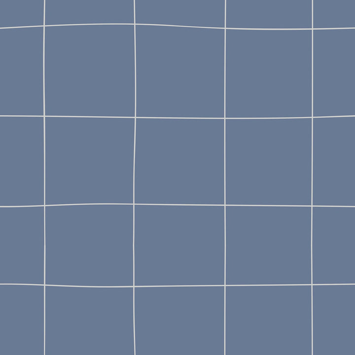 Dekornik SIMPLE Irregular Check Pattern Blue Wallpaper