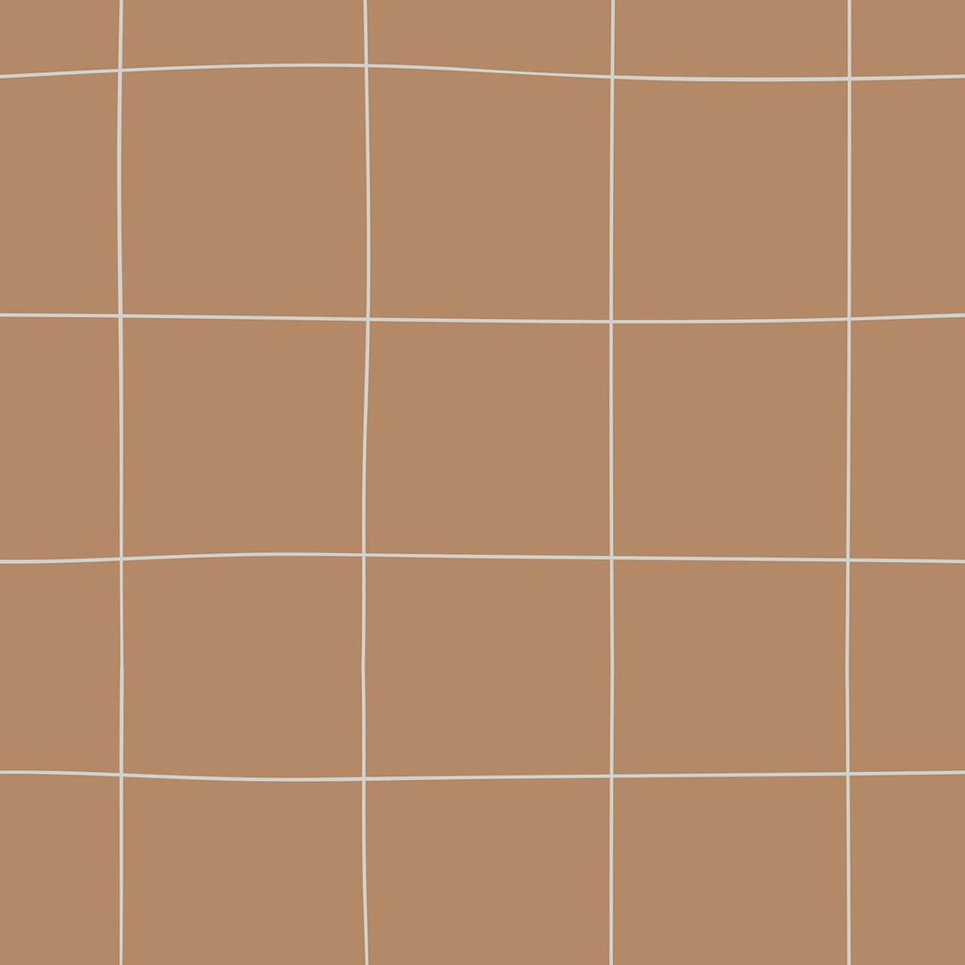 Dekornik SIMPLE Irregular Check Pattern Cinnamon Wallpaper