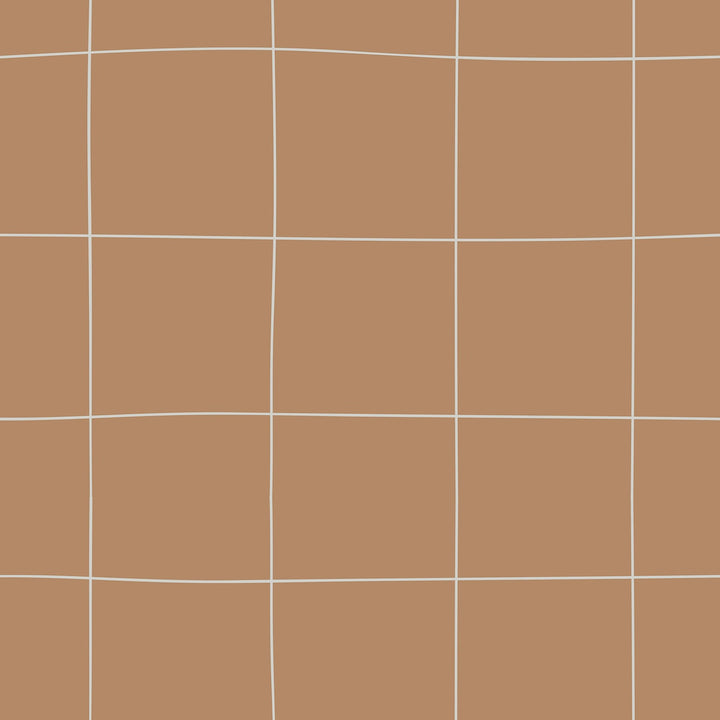 Dekornik SIMPLE Irregular Check Pattern Cinnamon Wallpaper