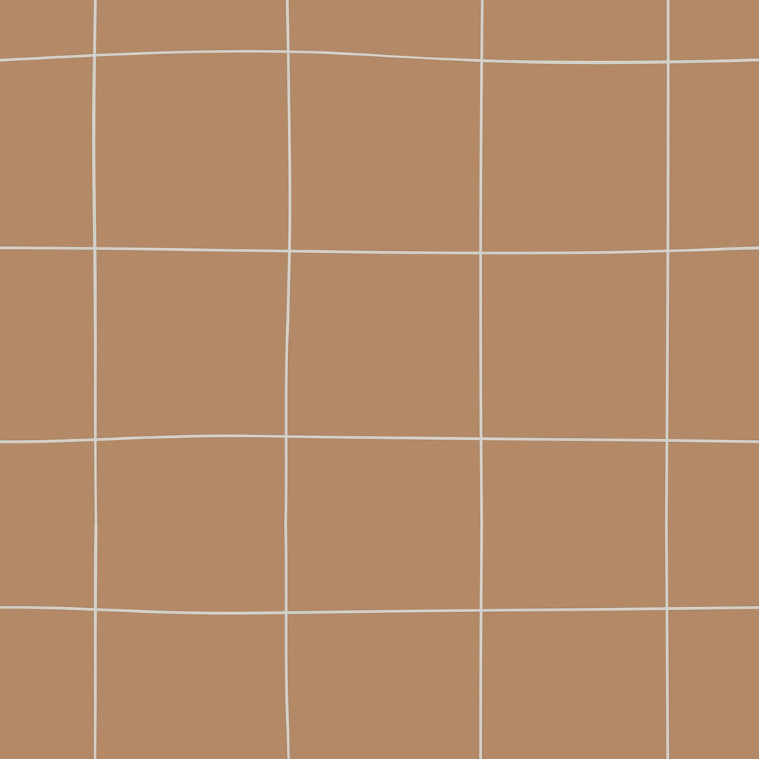 Dekornik SIMPLE Irregular Check Pattern Cinnamon Wallpaper Sample