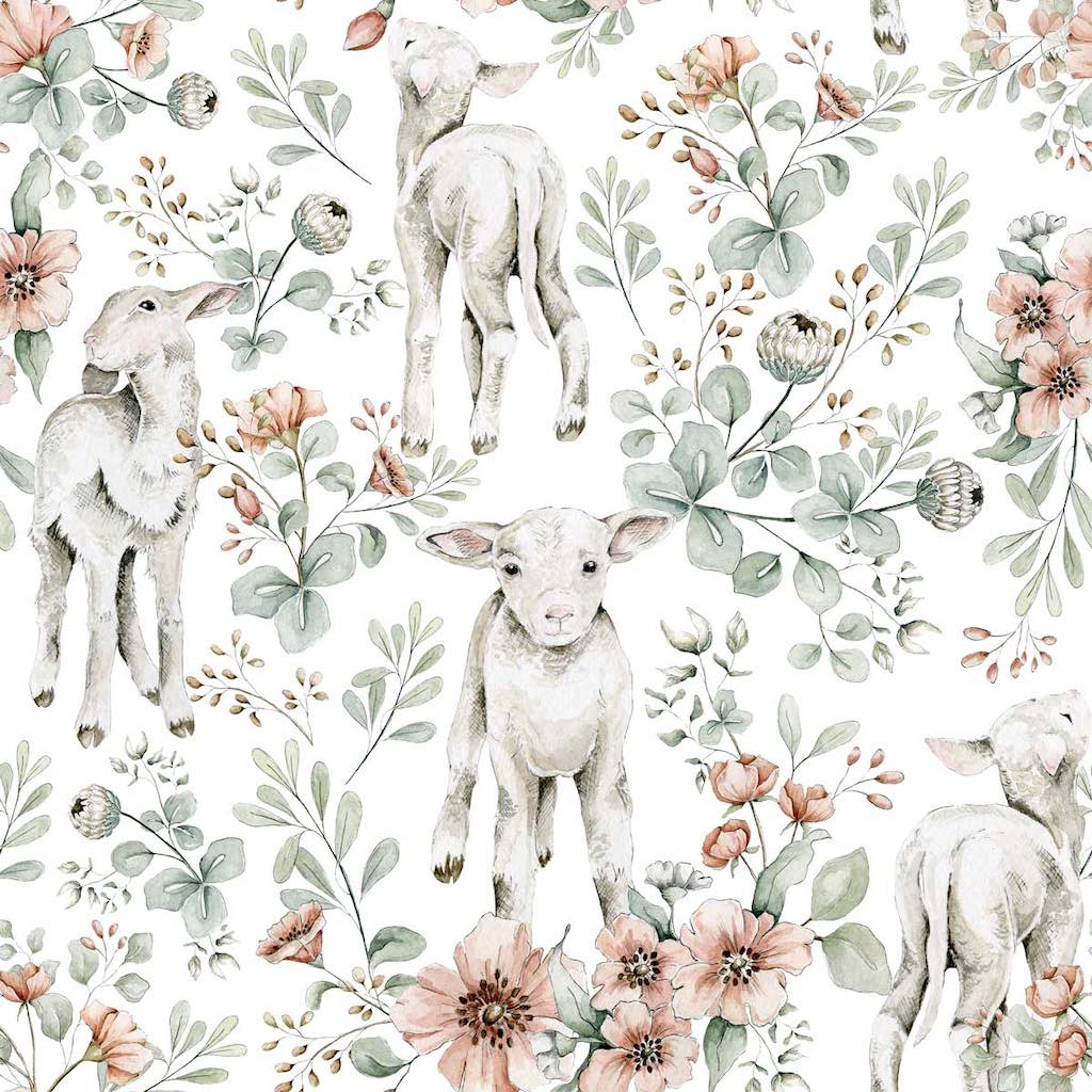 Dekornik Little Lambs Wallpaper Sample