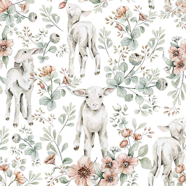 Dekornik Little Lambs Wallpaper Sample