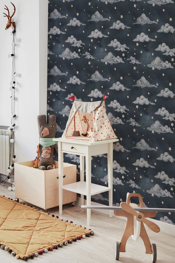 Dekornik Magic Night Sky Wallpaper in Bedroom