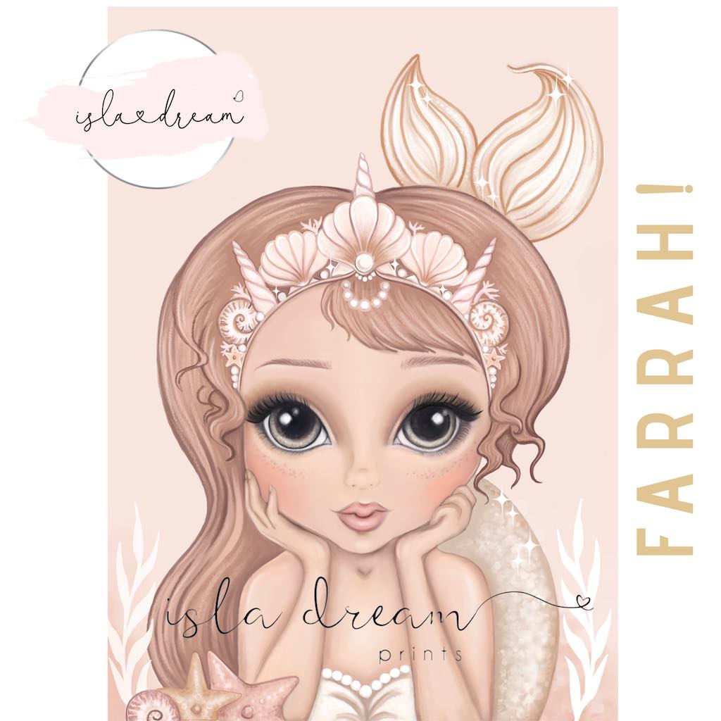 Isla Dream Prints Farrah Mermaid Print