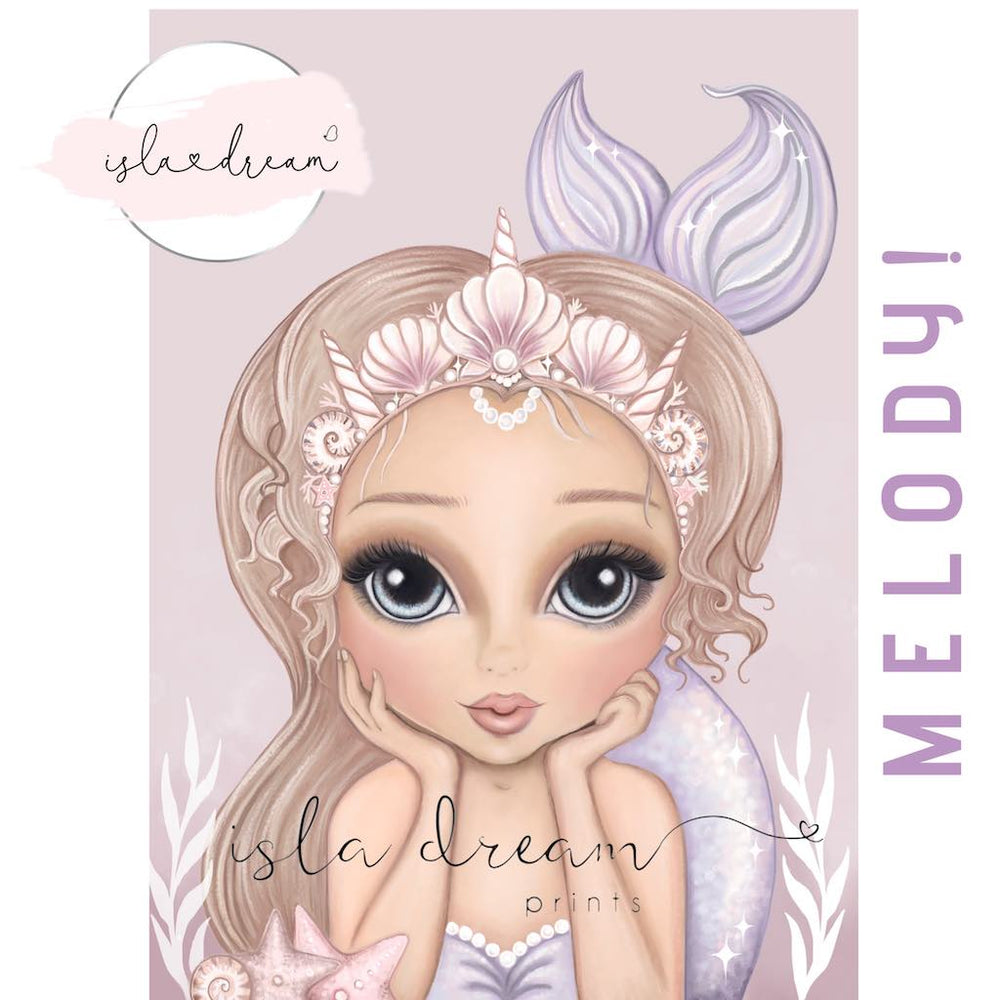 Isla Dream Prints Melody Mermaid Print