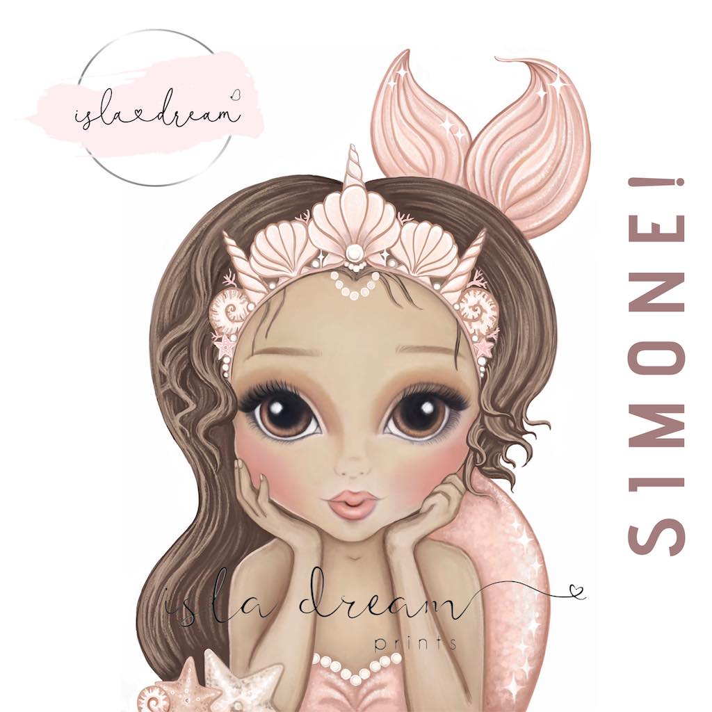 Isla Dream Prints Simone Mermaid Print