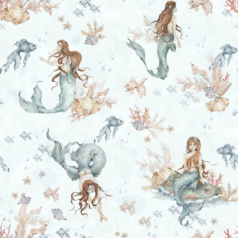 Dekornik Mermaids In Waves Wallpaper