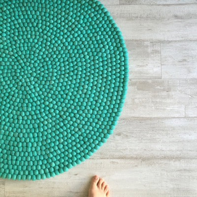 Winston & Grace Felt Ball Rug - Mermaid's Tail