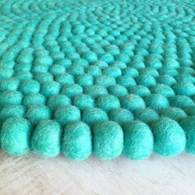 Winston & Grace Felt Ball Rug - Mermaid's Tail