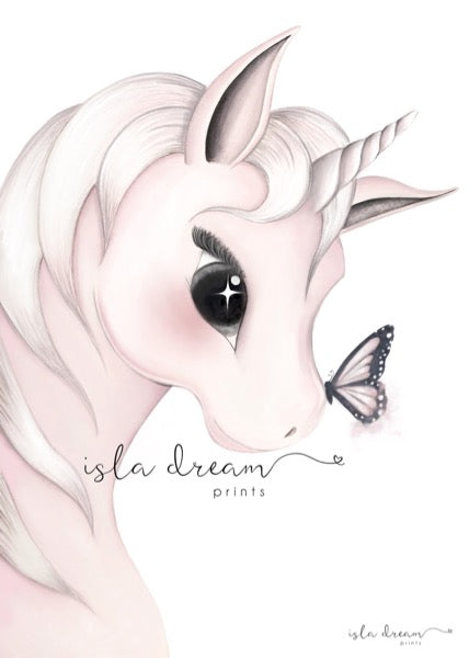 Isla Dream Prints Mila Unicorn Print - Right Facing