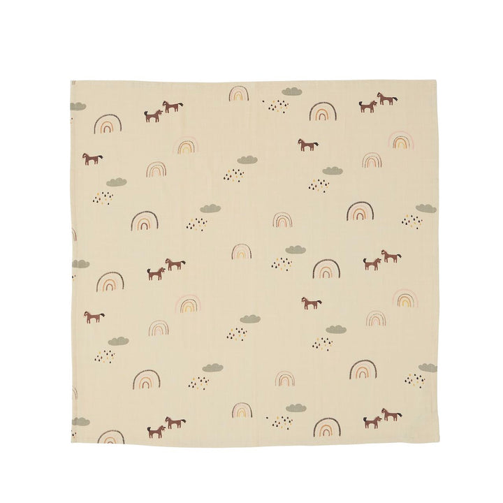 OYOY Muslin Square Rainbow print